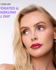 Wonderskin WONDER BLADING Top Gloss - Red Glitter Lip Gloss, Hydrating and High Shine Finish Lip Makeup (Red Glitter)