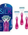 Schick Hydro Silk Ultimate Pubic Skin Protection, Disposable Razors for Women Sensitive Skin | Pubic Hair Razor for Women, Bikini Razor, Womens Razors Bikini Line, 3ct