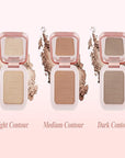 MEICOLY Contour Palette,Shimmer Highly Pigmented Face Powder,Silky Smooth Soft Grey