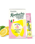 TEAZEN Sicilia Lemon Kombucha Tea, Hydration Drink Mix, Sugar Free, Live Probiotics & Prebiotics, 10 Sticks, 1.76oz