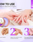gelike ec Nail Care Cream Organic for Women: Lavender Natural Cuticle Softener Repair Cream for Dry and Splitting Cuticles & Rough and Rigid Skin