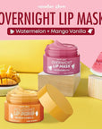 Mango, Vanilla & Watermelon Duo Lip Mask & Scrub - Dermatologist Tested, Anti-Aging, Korean Skin Care, Deep Hydration - Smooth, Soft & Plump Lips - Clean Beauty, Vegan, Non-GMO - 1 Pack