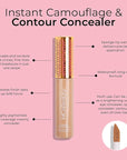 MCoBeauty Instant Concealer Camouflage & Contour, Medium Buff,