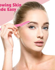 100 Pcs Eyebrow and Face Razors for Women and Men, Multi-Color Hair Trimmers with Protective Covers, Safe and Newbie-Friendly