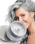Silver Gray Hair Color Wax, Natural Hairstyle Wax 4.23 oz, Temporary Hairstyle Cream for Party, Cosplay, Halloween, Daily use, Date, Clubbing (Silver Grey)