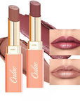 Oulac Satin Lipsticks for Women Set - Matte Lipstick, Full Coverage Lip Color, Satin Matte Finish, Cream Texture, Hydrating, Infused with Hyaluronic Acid, 4g*2 SG04+SG08