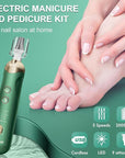 Manicure Kit for Women Men Baby: Eletorot Professional Pedicure Nail File, 8 in 1 Electric Nail File Set, Cordless Pedicure Tools for feet, 5 Speeds Manicure Set, Toe Nail Grinder Kit for Thick Nails