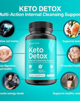 Keto Detox Cleanser - Keto Pills Liver Supplement for Men & Women - Keto Supplement Detox Pills Fasting Supplement for Colon Health, Kidney Support & Boosts Metabolism 60 Capsules