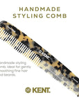 Kent 9T Fine Tooth and Wide Tooth Detangler Comb - Large Handmade Saw-Cut Dressing Comb for Wet Hair and Durable Grooming for Men and Women - Made in England