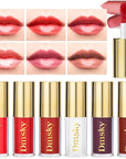 Dmsky Hydrating Lip Gloss Set 6 Pack, Tinted Lip Oil For A High-shine Finish, Nourishing Lip Plumper Gloss with Vitamin E, Non-Sticky and Vegan Color Lip Glow Oil