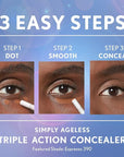 COVERGIRL Simply Ageless Triple Action Concealer, Light, Pack of 1