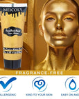 MEICOLY Cream Metallic Gold Face Body Paint,2.37Oz Large Tube Water Based Full Body Paint,Professional Gold Face Paint for Halloween Stage SFX Special Effects Cosplay Makeup