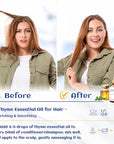 HIQILI 3.38 Fl Oz Thyme Essential Oil, 100% Pure Undiluted for Hair, Skin, Diffuser, Aromatherapy, Includes 10ML Travel Bottle - 100ML