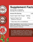 Cleansing Apple Cider Vinegar Capsules - ACV Cleanse and Detox Pills for Gut and Digestive Health with Slimming Cayenne - Extra Strength ACV Capsules for Gut Cleanse and Full Body Detox (60 Servings)