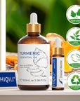 HIQILI 100ML Turmeric Oil for Face Skin Care, Aromatherapy,100% Pure, Use After Dilution- 3.38 Fl Oz