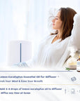 HIQILI Lemon Eucalyptus Oil, for Spary, Diffuser, Indoors, Outdoors, Garden, Yard, 100% Pure Natural - 3.38 Fl Oz