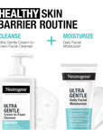 Neutrogena Ultra Gentle Cream-to-Foam Facial Cleanser, Transforms from a Creamy Cleanser to a Foaming Face Wash for Sensitive Skin, Fragrance-Free, Hypoallergenic, Non-Comedogenic, 12 oz