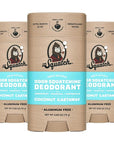 Dr. Squatch Natural Deodorant for Men - Odor-Squatching Aluminum Free - Coconut Castaway (2.65 oz, 3-Pack)