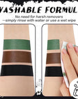 BOBISUKA Green Face & Body Paint Stick Water-Based Washable Face Paint Makeup Stick for Halloween Zombie, Witch, Hulk, Goblin, Hunting, Camo, Cosplay, SFX, Sports Eye Black & Costume Party