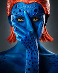 MEICOLY Cream Royal Blue Face Body Paint,2.1Oz Smudge-Proof Navy Blue Face Paint,Water Based Washable Full Body Paint for Adults and Kids,Dark Blue Halloween SFX Avatar Smurf Mystique Special Effects