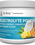 Dr. Berg Zero Sugar Hydration Keto Electrolyte Powder - Enhanced w/ 1000 mg of Potassium & Real Pink Himalayan Salt (NOT Table Salt) - Tropical Coconut, Pineapple & Orange Drink Supplement 50 Servings
