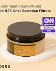 COSRX Snail Mucin 92% Repair Cream, Daily Face
