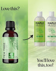 Pure Tea Tree Oil for Hair Skin and Nails - 100% Pure Undiluted Tea Tree Essential Oil with Dropper for Topical Uses Aromatherapy Diffusing and Home and Beauty DIYs - Vegan and Cruelty Free (1 Fl Oz)