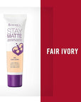 Rimmel, Stay Matte Foundation, Fair Ivory 2 Count may vary)