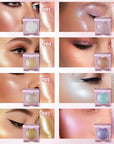 MAEPEOR Face Highlighter Palette 8 Colors Smooth Shimmer Champagne Powder)