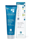 Andalou Naturals Daily Shade Face Sunscreen, SPF 30 Zinc Oxide Mineral Sunscreen, Sun + Pollution Defense Face Lotion, Helps Minimize Look of Pores, Matte Finish & Lightweight - 2.7 Fl. Oz.