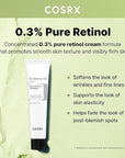 COSRX Retinol 0.3% Cream, 0.67 Oz, Anti-aging Eye & Neck Cream with Retinoid Treatment to Firm Skin, Reduce Wrinkles, Fine Lines, Signs of Aging, Gentle Daily Korean Skin Care