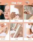 Replacement Heads for Flawless Hair Remover Gen 2, 18k Gold Facial Hair Remover Replacement Head with Compartment Storage Box, Women Painless Replacement Blades fit Finishing Touch Flawless