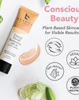 Tinted Sunscreen for Face - SPF 20 With Natural & Organic Ingredients Broad Spectrum Sunblock Lotion, Tinted Moisturizer Zinc Oxide Sunscreen Face for Skincare, Facial Sunscreen (Light Beige)
