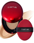 TIRTIR Mask Fit Red Cushion Foundation | Full coverage, Weightless, Skin fit, Satin Glow Finish, Korean Makeup BB Foundation, beauty, Tattoo cover up, Buildable (#33N Macchiato / 0.63 Fl Oz)