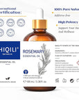 HIQILI Essential Oil for Diffuser (3.38 Fl Oz (Pack of 1), Rosemary)