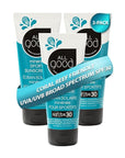 All Good Sport Mineral Sunscreen Lotion - Coral Reef Friendly, Water & Sweat Resistant, Face & Body, UVA/UVB Broad Spectrum SPF 30+ (3 oz)(3-Pack)