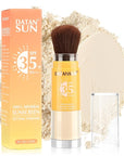Mineral Powder Sunscreen Setting Makeup - SPF 35 Brush On Sunscreen for Face & Scalp & Hair, Natural Matte Loose Finishing Powder, Oil Control Lightweight Breathable (#02 Translucent)
