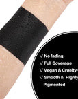 BADCOLOR Black Cream-Blendable Face Body Paint Stick for Adults Children Eye Black Softball Football Baseball Sports , Non-Toxic Hypoallergenic for Halloween SFX Makeup Cosplay Joker Costume Parties