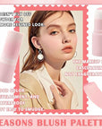 Blush Stick for Cheeks,Face Matte Contour Blush Makeup,Buildable Shimmer Facial Cheek Blusher Shades,Blendable Cosmetic Makeup Blush 01