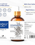 HIQILI 1 Fl Oz Cedarwood Essential Oil, Pure Natural Cedarwood Oil for Hair, Diffuser, Aromatherapy - 30ML