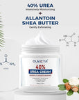 OUKEYA Urea Cream 40 Percent, Foot & Hand Cream for Dry Cracked, Urea Lotion for Feet Maximum Strength(12.35Oz X 2 Packs)