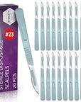 Disposable Scalpel Blades| #23 Sharp Carbon-Steel Blades | Pack of 20| Sterile Individual Pouches| for Dermaplaining, Podiatry, Crafts & More…