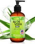 Honeyskin Soothing Aloe Vera Gel Made in the USA with Natural Ingredients - Give Yourself Relief From Sunburn and Dry Skin During the Hot Summer Days (8 Fl Oz)