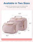 BAGSMART Travel Toiletry Bag, Large Wide-open Travel Bag for Toiletries, Makeup Cosmetic Travel Bag with Handle