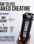 Naked Pure Micronized Creatine Monohydrate - 100 Servings - 500 Grams, 1.1Lb Bulk, Vegan, Non-GMO, Gluten Free, Soy Free. Aid Strength Gains, No Artificial Ingredients Creatine