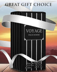Voyage for Men Eau De Parfum - Sophisticated Male Fragrance Composition of bergamot, Pepper, Lavender, Star Anise & Nutmeg - Base of Peppery & Vanilla - Go-To Daily Scent - Elegant 100ml Bottle