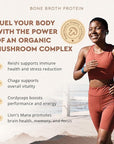 Ancestral Supplements Grass Fed Protein Powder, Chocolate, Beef Bone Broth Based w/Beef Organs & Organic Mushrooms, Gut Health Support, High Protein Supplement, 20g Protein Per Serving, 30 Day Supply