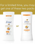 Dove Advanced Care Antiperspirant Deodorant Stick Passion Fruit & Lemongrass scent 4 Count Antiperspirant deodorant with Pro Ceramide Technology 72-hour odor control and all-day sweat protection 2.6oz