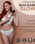 Self Tanner Mousse - USA Made with Natural & Organic Ingredients, Self Tanning Mousse for Fake Tan, Sunless Tanner for Pale Skin, Clear & Non Toxic Tanning Foam for Streak Free Finish, No Orange Color