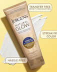Jergens Natural Glow +Firming Self Tanner Body Lotion, Medium to Deep Skin Tone, Sunless Tanning Moisturizer with Collagen and Elastin, Helps to Visibly Reduce Cellulite, 7.5 Oz, Pack of 2